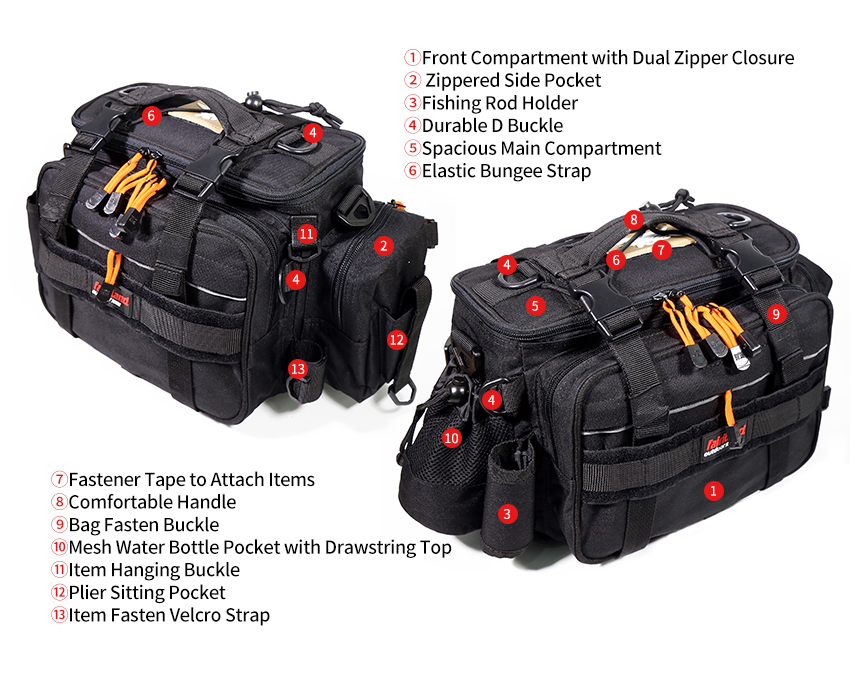 Men's  Large Capacity Oxford Fishing Bag